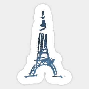 Eiffel Tower Abstract - Watercolor Sticker